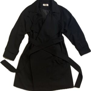 Elegant Black Women's Trench Coat.wc655